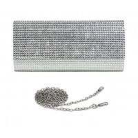 Evening Bag - 12 PCS - Jeweled Acrylic Beads w/ Flap - Clear -BG-100317CL
